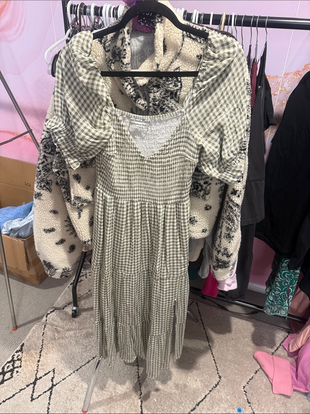 67. abercrombie and fitch gingham dress m